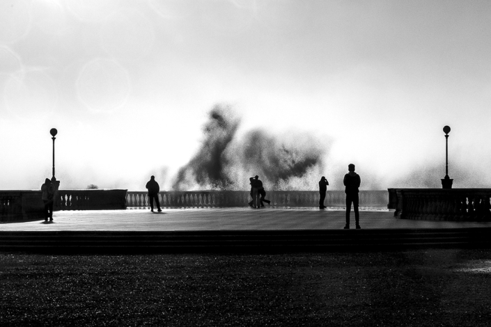 Mare mosso - Terazza Mascagni - Luisotti Luigi - fotografo